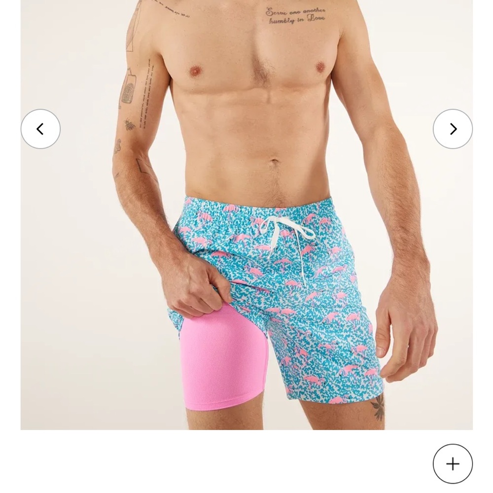 Chubbies men’s 7” lined swim trunks - size M